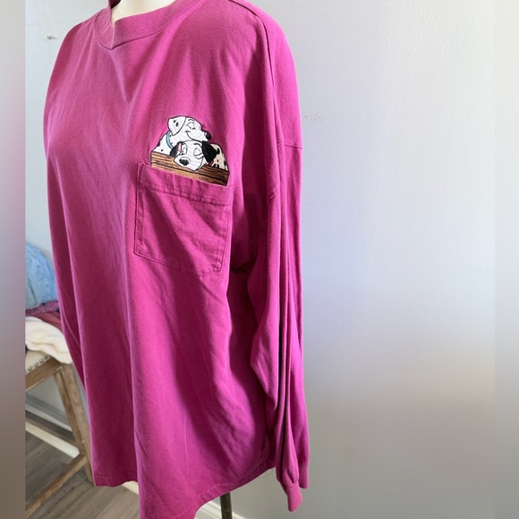 Disney Tops - 101 Dalmatians vintage pink Disney Store xxl longsleeve shirt